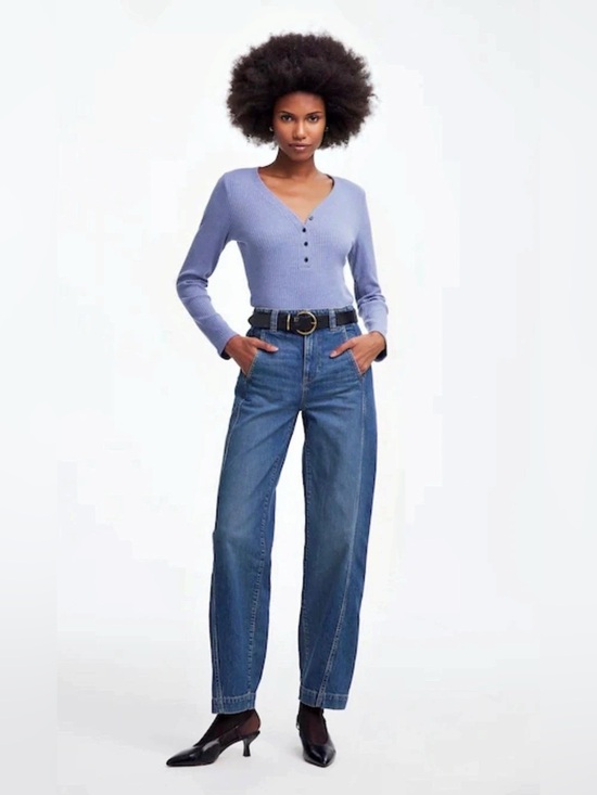 Madewell Denim - Madewell The Perfect Vintage Jean Tapered Denim Trousers in Blue Waist 24 NWT